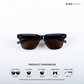 Waypoint- Frosted Brown Wayfarer Sunglasses - RB2672
