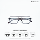Arvon - Dark Grey Square Bluecut Eyewear - RB2698
