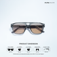 Gangtok Gleam - Slate Wood Square Sunglasses - RB2720
