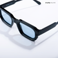 Vintage Cube - Blue Black Polarized Rectangle Sunglasses - RB2439