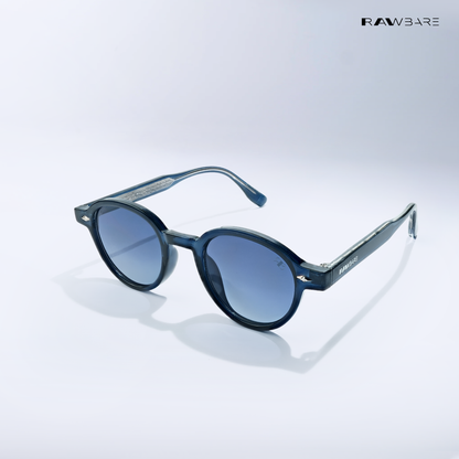 Nashik Noir - Blue Core Oval Sunglasses - RB2583