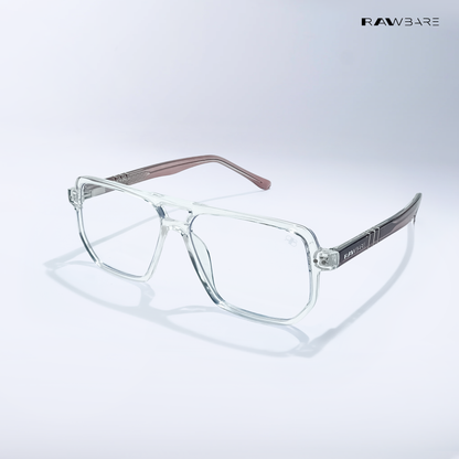 Arvon - Clear Square Bluecut Eyewear - RB2699