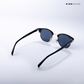 Delhi Daze - Glossy Black Clubmaster Half Rim Sunglasses - RB2556