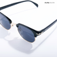 Delhi Daze - Glossy Black Clubmaster Half Rim Sunglasses - RB2556