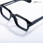 Angular Aura - Black Blue Cut Rectangle Sunglasses - RB2451
