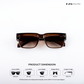Timeless - Brown Polarized Rectangle Sunglasses - RB2444