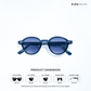 Nashik Noir - Blue Core Oval Sunglasses - RB2583