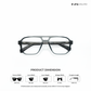Glare - Navy Rectangle Bluecut Eyewear - RB2742