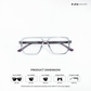 Arvon - Clear Square Bluecut Eyewear - RB2699