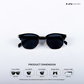 Delhi Daze - Glossy Black Clubmaster Half Rim Sunglasses - RB2556