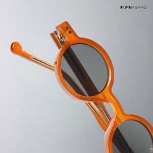 Shillong Shades - Citrine Glow Round Sunglasses - RB2619