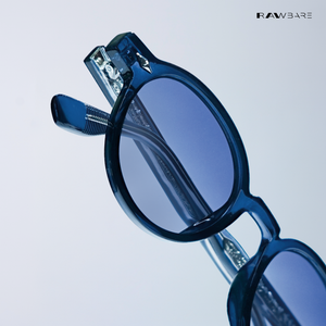 Nashik Noir - Blue Core Oval Sunglasses - RB2583