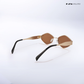 Astral Edge - Brown Gold Hexagon Sunglasses - RB2630