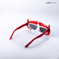 Mode Shift - Flux Red Kids Polarized Geometric Sunglasses - RBK2527