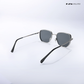 Cinq - Silver Black Square Aviator Sunglasses - RB2681SB