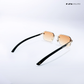 Essent - Brown Gleam Rimless Rectangle Sunglasses - RB2732