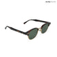 Lucknow Lush - Deep Glade Polarized Clubmaster Half Rim Sunglasses - RB2660