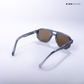 Glare - Denim Walnut Rectangle Sunglasses - RB2325