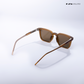 Quadra - Brown Polarized Square Sunglasses - RB2428
