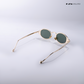 Jaisalmer Glow - Jade Glint Polarized Oval Sunglasses - RB2665