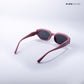 Candy Dash - Pink Swirl Kids Polarized Irregular Rectangle Sunglasses - RBK2522