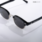 Lucknow Lush - Shadow Silver Polarized Clubmaster Half Rim Sunglasses - RB2658