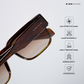 Timeless - Brown Polarized Rectangle Sunglasses - RB2444