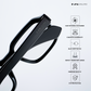 Angular Aura - Black Blue Cut Rectangle Sunglasses - RB2451
