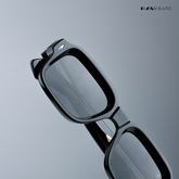 Angular Aura - All Black Polarized Rectangle Sunglasses - RB2447