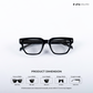 Classic Roamer - Black Blue Cut Wayfarer Sunglasses - RB2456