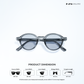 Nashik Noir - Grey Flow Oval Sunglasses - RB2582