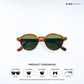 Nashik Noir - Leaf Flame Oval Sunglasses - RB2584