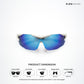 Dagger Rush - Steel Cut Polarized Wrap Around Sunglasses - RB2835