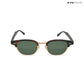 Lucknow Lush - Deep Glade Polarized Clubmaster Half Rim Sunglasses - RB2660