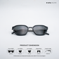 Tawi Gaze - Dark Wave Angular Hexagon Sunglasses - RB2605