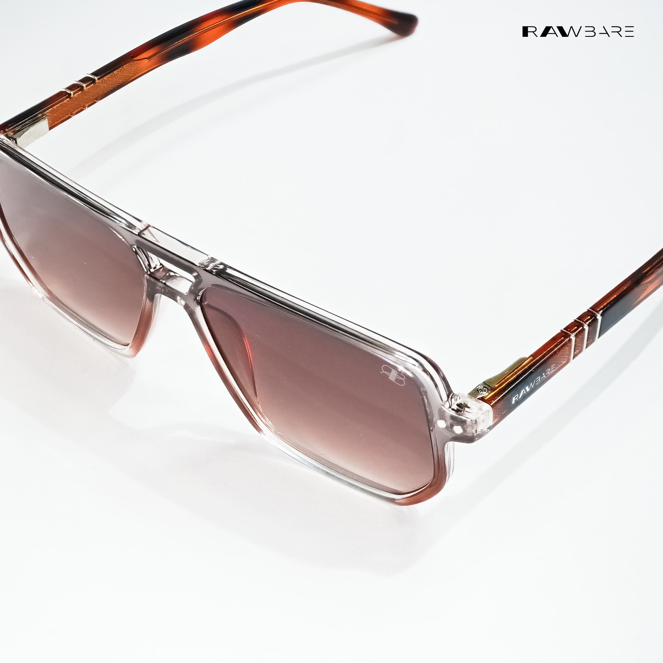 Amritsar Aura Rust Ray Geometric Aviator Sunglasses RB2589 — Rawbare
