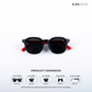 Legacy Cub - Scarlet Jet Kids Polarized Wayfarer Sunglasses - RBK2512