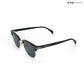 Delhi Daze - Glossy Black Clubmaster Half Rim Sunglasses - RB2556