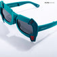 Shade Hacker - Pixel Flame Kids Polarized Angular Shield Sunglasses - RBK2531