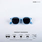 Classic Cub - Navy Shine Kids Polarized Wayfarer Sunglasses - RBK2508