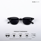 Lucknow Lush - Shadow Silver Polarized Clubmaster Half Rim Sunglasses - RB2658
