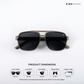 Rohtang Ray - Camo Drip Modified Square Sunglasses - RB2571