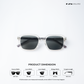 Manali Mist - Crystal Ash Square Sunglasses - RB2593