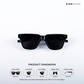 Waypoint - All Black Wayfarer Sunglasses - RB2518