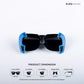 Shade Hacker - Dark Wave Kids Polarized Angular Shield Sunglasses - RBK2532