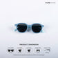 Mini Maven - Ocean Kids Polarized Wayfarer Sunglasses - RBK2503