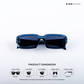 Morjim Muse - Blue Rush Rectangle Sunglasses - RB2671