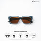 Kolkata Chrome - Chestnut Navy Square Sunglasses - RB2649