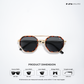 Luno - Gold Black Squoval Sunglasses - RB2688SB