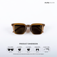 Quadra - Brown Polarized Square Sunglasses - RB2428